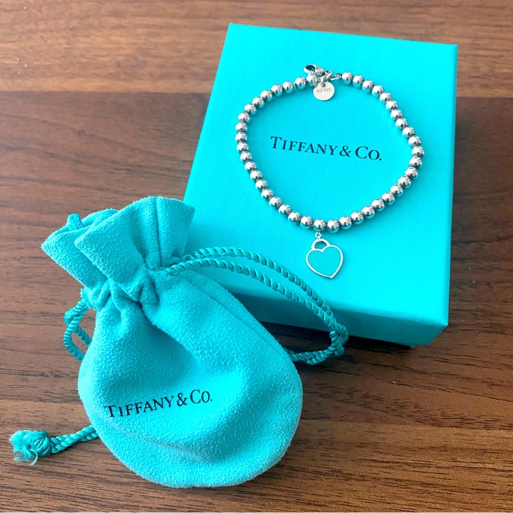 Tiffany&Co. Tiffany Blue Heart Tag Bead Bracelet